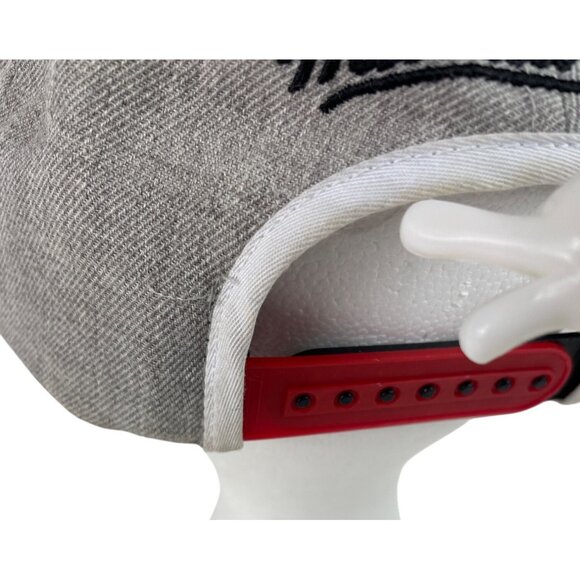 Mitchell & Ness Chicago Bulls Grey Red Snapback Hat Nostalgia Co - Picture 8 of 12